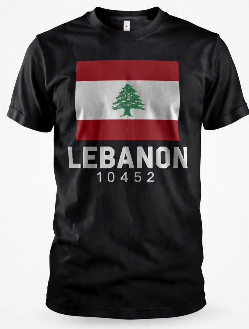 Tshirt 10452 lebanon flag tee